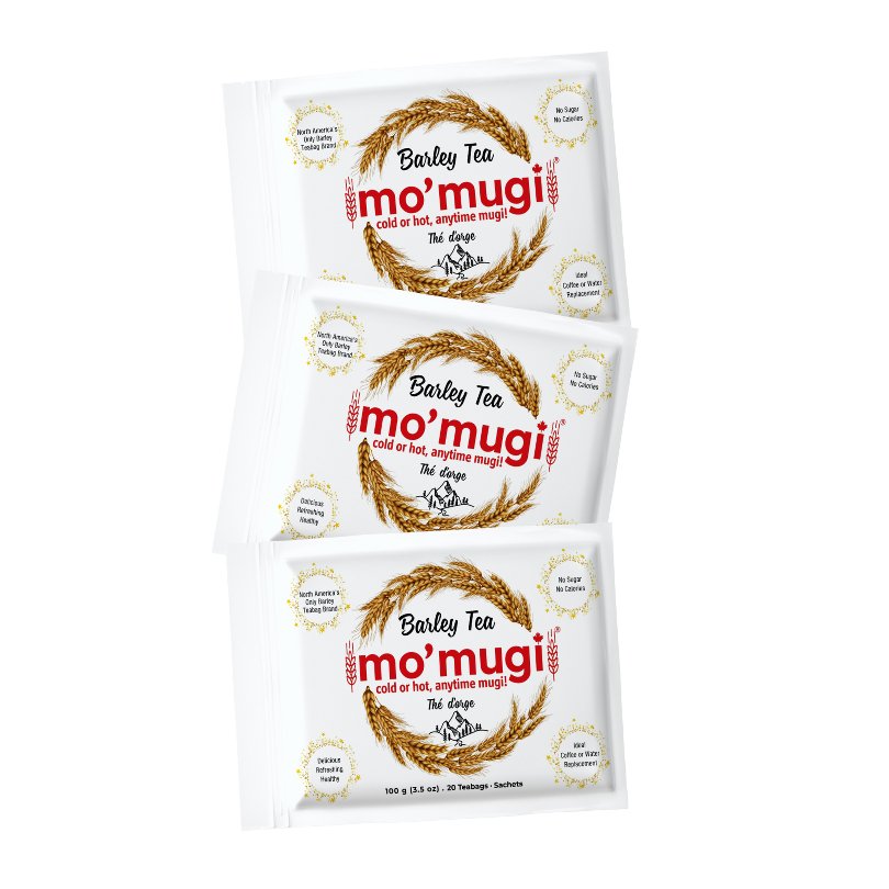 mo'mugi 3 Pouches Set with FREE SHIPPING - The Canadian Barley Tea Company®